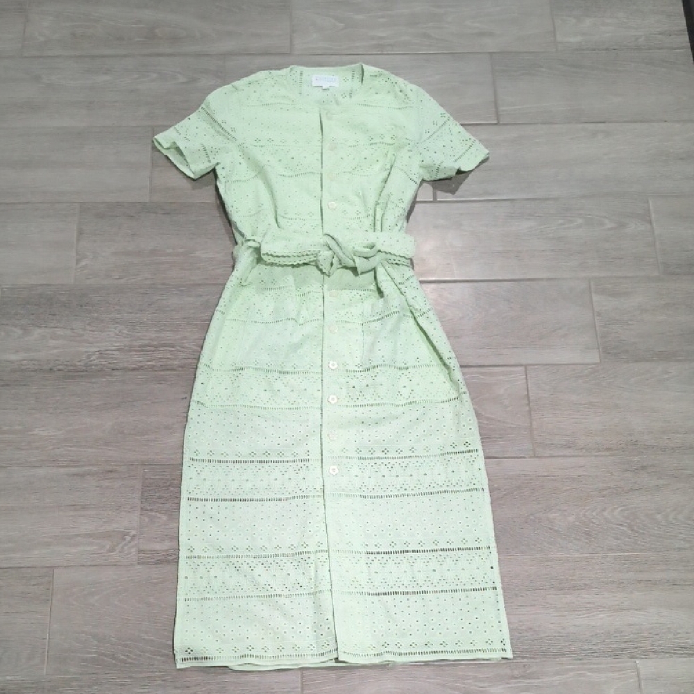 Cartolina Nantucket Eyelet Midi Dress Size Small